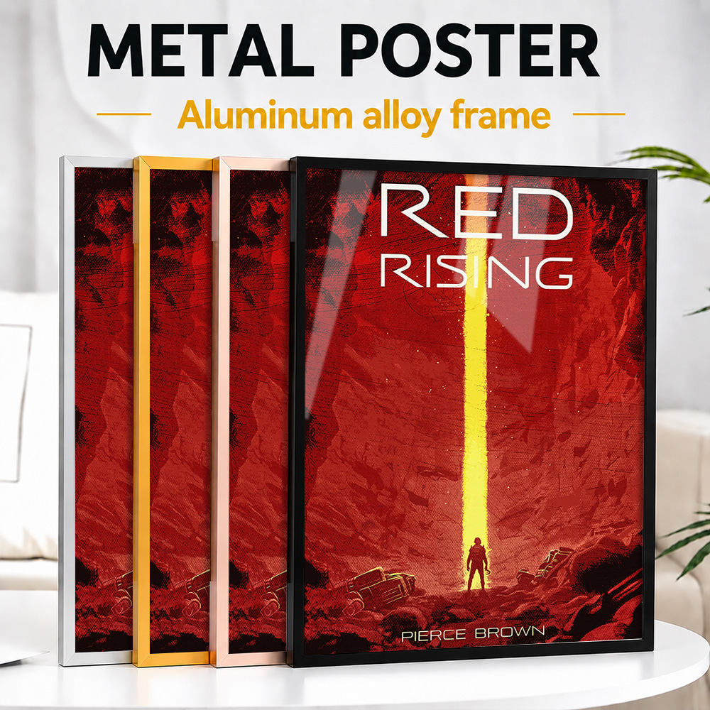 Custom Photo Book - Red Rising Book Cover Framed Aluminum