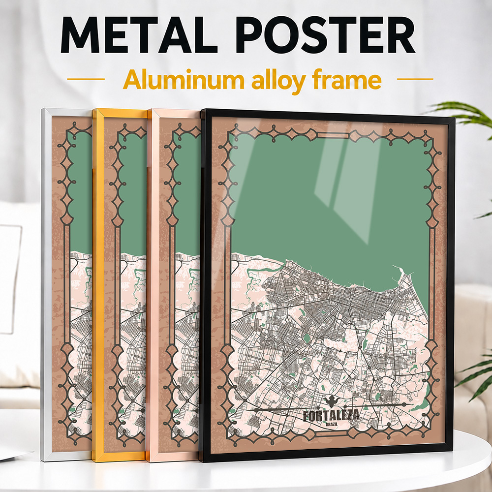 Fortaleza City Map Framed Meta - Custom Map Poster review and price
