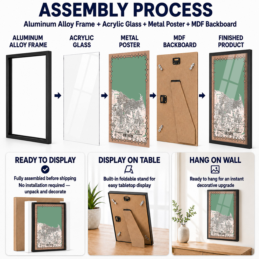 Fortaleza City Map Framed Meta - Custom Map Poster review and price