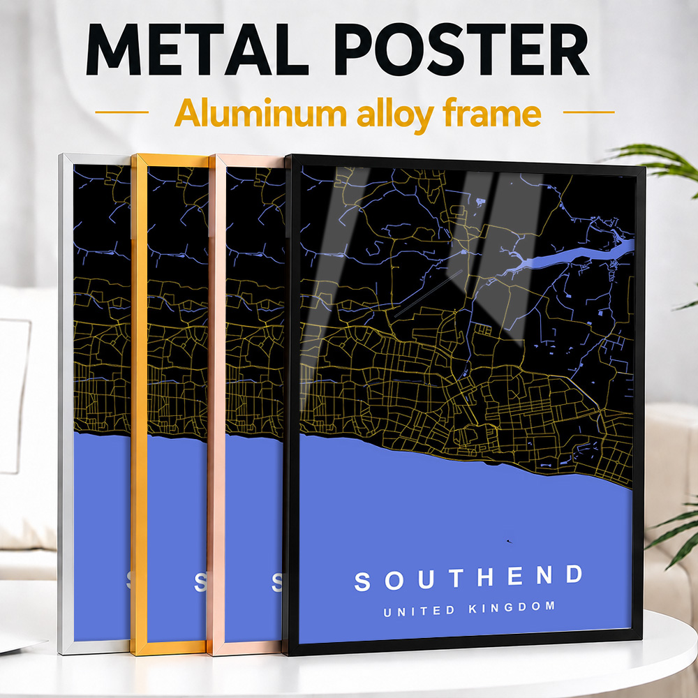 Southend Map Framed Aluminum M - Custom Map Poster review and price