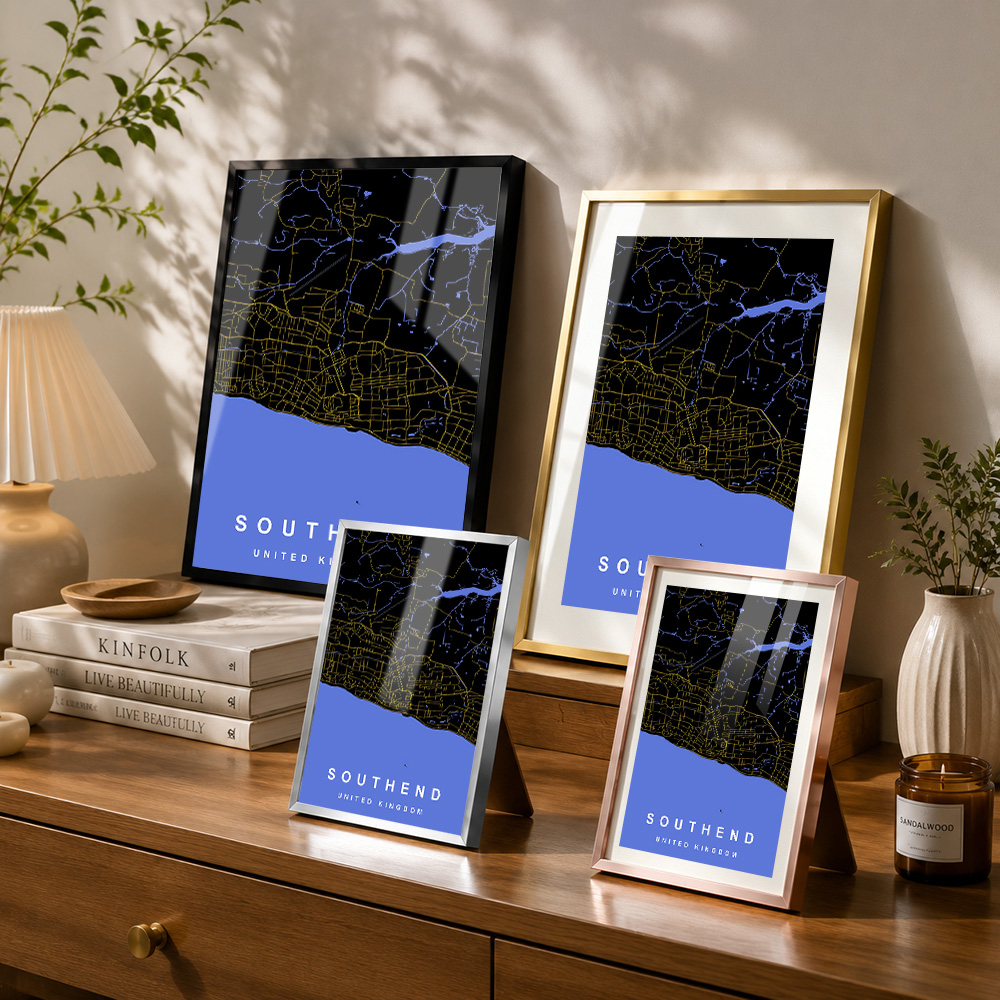 Southend Map Framed Aluminum M - Custom Map Poster review and price