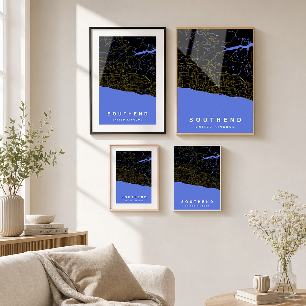 Southend Map Framed Aluminum M - Custom Map Poster review and price