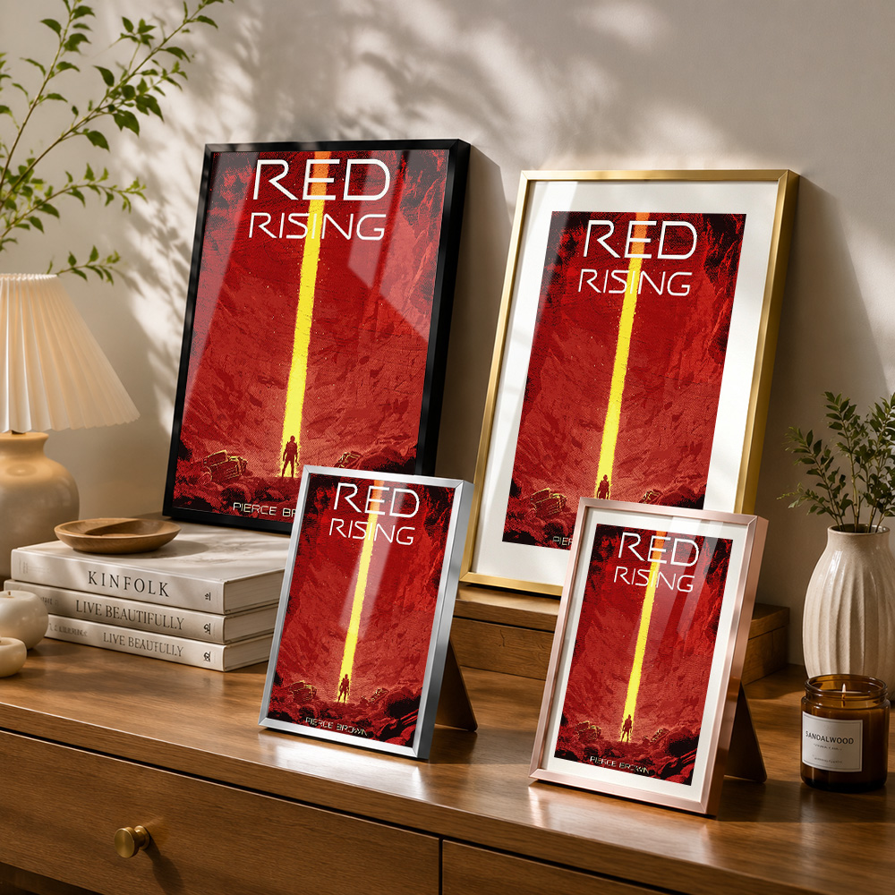 Red Rising Book Cover Framed A - Custom Photo Book review and price